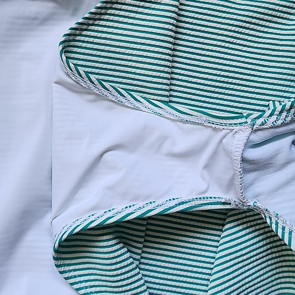 RALPH LAUREN Green Striped One-Piece Swimsuit - Picture 16 of 16